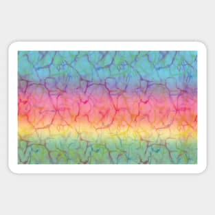 Rainbow Gradient Circuit Abstract Sticker